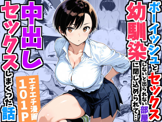 ボーイッシュ幼馴染と「セックスしないと出られない部屋」に閉じ込められて…中出しセックスしまくった話｜感想・レビュー｜デリカリカ同人誌は抜ける？